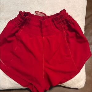 Lululemon Athletica Red Athletic Shorts